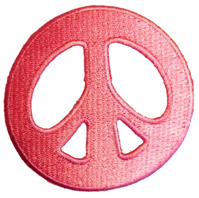 Obrázok produktu pre Peace Symbol Hippie - záplata, nažehľovacia, nažehľovacia, nášivka, nažehľovacia, veľkosť: 7,2 x 7,2 cm