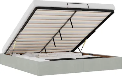Obrázek produktu pro vidaXL Osmanská postel bez matrace světle šedá 200x200 cm sametová