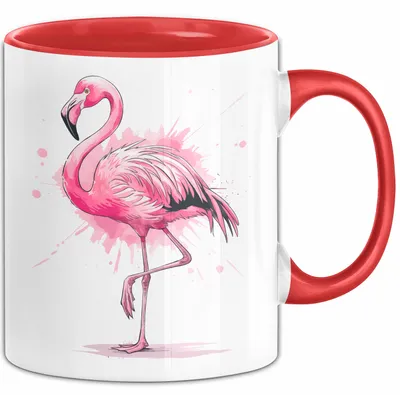 Produktbild von Flamingo Tier Tasse Geschenk Lustige Geschenkidee Spruch (Rot)
