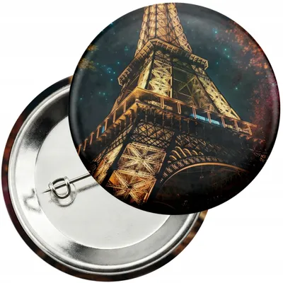Image de Badge à épingle 59mm - PARYŻ WIEŻA EIFFLA