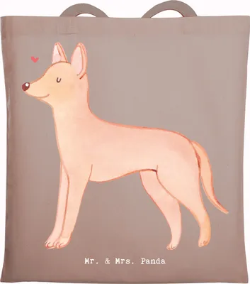 Produktbild von Mr. & Mrs. Panda Shopping Tasche Pharaonenhund Lebensretter - Braun Pastell - Geschenk, Stoffbeutel, Tote Bag, Pharaoh Hound, Einkaufstasche, Kelb Tal-Fenek, Schultasche