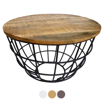 Produktbild von Couchtisch Lexington Wohnzimmer 75cm Massivholz nachhaltig tabacco