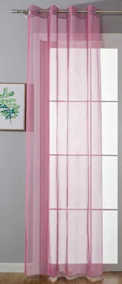 Transparenter Vorhang Uni 225x140 cm rosa 1 Stück