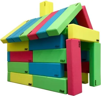 Immagine prodotto di Riwi Xxl Mattoncini da costruzione in schiuma Set da 24 pezzi Area giochi per asilo Ginnastica Hort