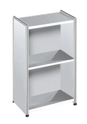 Produktbild von Büroschrank Regal Artline 2 OH 41x38x78 cm Chrom weiß