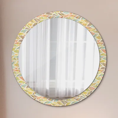 Produktbild von Spiegel - Mirror zum Wandspiegel Schlafzimmer – Schminkspiegel- Abstrakt- Ø100cm