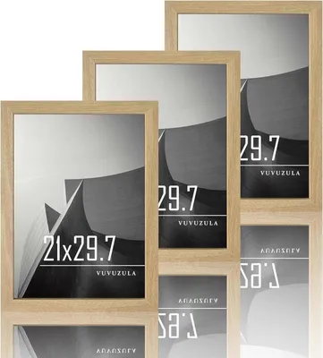 Immagine prodotto di Cornice A4 legno natura set di 3 VUVUZULA 21x30cm