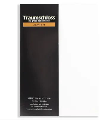 Produktbild von Traumschloss Comfort Jersey Spannbettlaken 90-100 x 200 cm weiß 100% Baumwolle