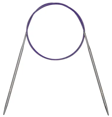 Immagine prodotto di Aghi circolari da 100 cm, 4,5 mm, in acciaio inossidabile, con cavo flessibile, ideali per coperte e progetti di grandi dimensioni