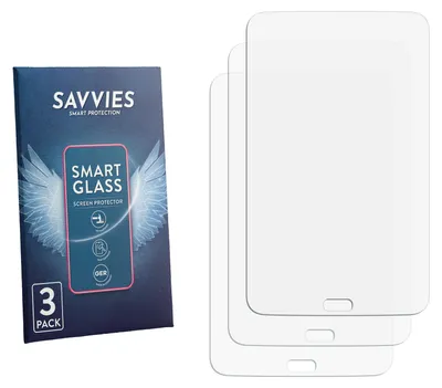 Produktbild von 3x Savvies Schutzglas Folie für Samsung Galaxy Tab 3 7.0 Lite 9H Panzer Schutzfolie Glas Displayschutz klar transparent