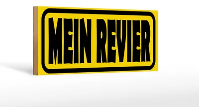 Produktbild von Holzschild Spruch 27x10cm Mein Revier