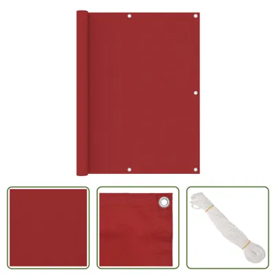 Produktbild von The Living Store Balkon-Sichtschutz Rot 120x600 cm Oxford-Gewebe
