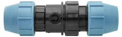 Produktbild von Unidelta PP Rückschlagventil mit beidseitigem Klemmanschluss 40mm Fitting 16bar DVGW