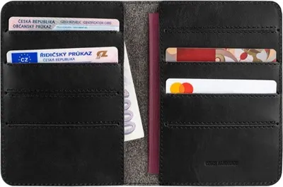 Produktbild von Fixed Portemonnaie Kartenetui Geldbörse Geldbeutel für Karten, Reisepass Schwarz