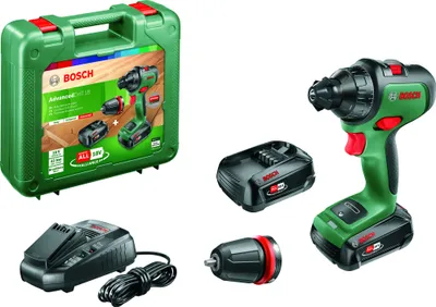 Obrázek produktu pro Bosch AdvancedDrill 18, Vrtačka s pistolovým držadlem, Rychloupínací, Černá, Zelená, 1,3 cm, 1350 ot/min, 3,5 cm