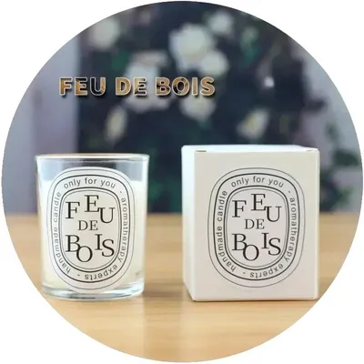 Image de Bougie, parfum, aromathérapie, FEU DE BOIS