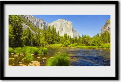 Produktbild von Bild 60x40 MDF-Rahmen Wandkunst Forest Lake Mountain Nature