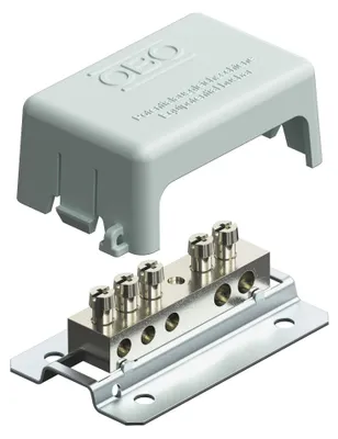 Produktbild von OBO 1809 BG Potentialausgleichsschiene f Kleinanlagen 72x45mm CuZn grau 5015502