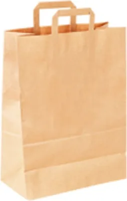 Produktbild von 200 Papier-Tragetasche 320 x 160 x 450 mm mit Flachhenkel