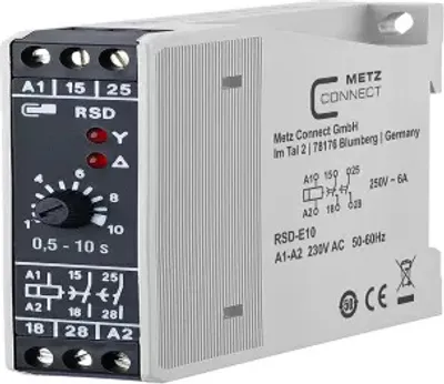 Obrázok produktu pre METZ CONNECT hviezda-trojuholník relé RSD-E10 230AC0,5-10S (11016005270317)