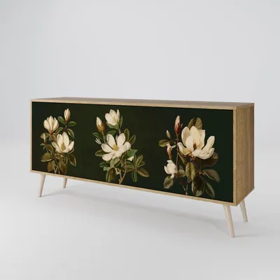Produktbild von Spacerebels Kommode mit 3 Türen - Sideboard Komodenschrank - Highboard - Kleiderschrank Möbel - Wohnzimmer Schlafzimmer - 57,5×111×42 (HxBxT)