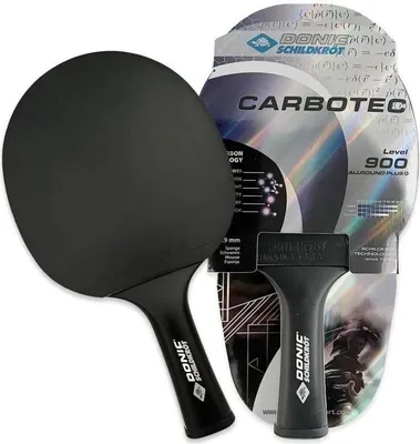 Zdjęcie produktu dla Rakietka do tenisa stołowego Schildkröt Carbotec 900, Grubość 1.9 mm, Technologia CarboTec, Powłoka Champion