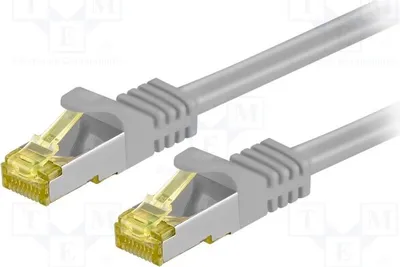 Zdjęcie produktu dla 1 x kabel RJ45, 0,5 m, szary, miedziany, 6A