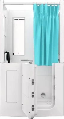 Produktbild von Seniorendusche und Kombination Wanne mit Whirlpool S08D-WP-TH-C-L 110x68x205cm