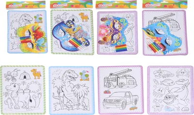 Immagine prodotto di Set creativo –  4 disegni da colorare + maschera + 4 matite