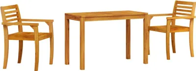 Produktbild von vidaXL Garten Essgruppe 3 pcs Braun Massivholz Akazie