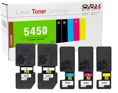Produktbild von Kyocera TK-5450 kompatible Toner 5er Sparset - MA2600cfx MA2600cwfx PA2600cx
