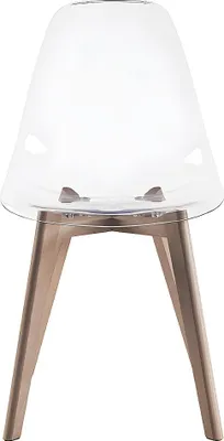 Produktbild von AUDRA Satz von 2 Stühlen - Polycarbonat und Buche - Transparent