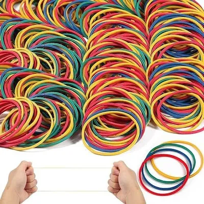 Zdjęcie produktu dla Gumki recepturki kolorowe do dokumentów biuro artykuły 1300 szt.