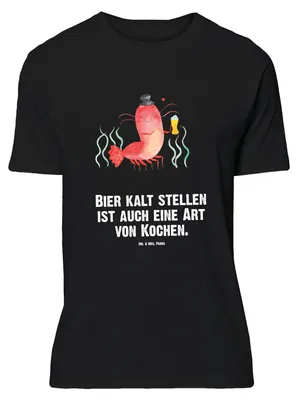 Produktbild von Mr. & Mrs. Panda Größe M T-Shirt Hummer Weizen - Schwarz - Geschenk, mit Spruch, Wirtschaft, Garnelen, Kochen, Gasthaus, Shirt, Tshirt, Meer, Bier, Herren, Kneipe