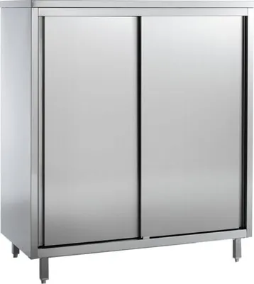 Produktbild von Combisteel Edelstahl Vorratsschrank 120x60x200 cm – 4 Etagen, 2 Türen