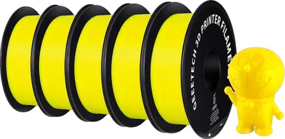 Image de filament 3D, matériau PETG, 1,75 mm de diamètre, jaune