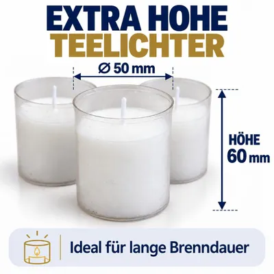 Produktbild von Teelichter 24 Stunden - Horeca Candles - 24 Stück - Kunststoffhülle - große