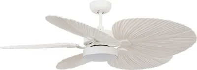 Zdjęcie produktu dla Energooszczędny wentylator sufitowy z oświetleniem LED i pilotem Bali White 132 cm