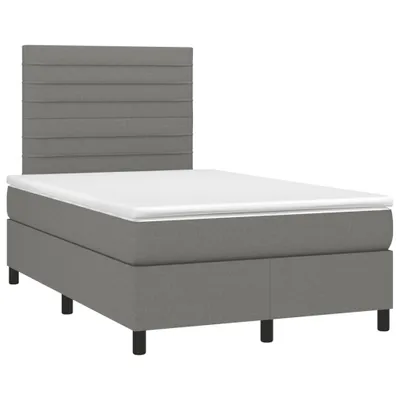 Produktbild von vidaXL Boxspringbett mit Matratze Dunkelgrau 120x190 cm Stoff