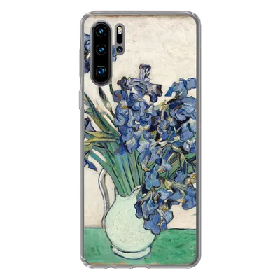 Produktbild von MuchoWow® Handyhülle Schutzhülle Hülle für Huawei P30 Pro Stilleben mit Schwertlilien - Vincent van Gogh Silikon Softcase Handy Hülle - Schutzdeckel
