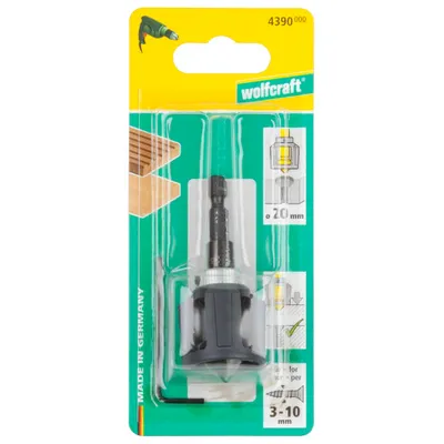 Produktbild von wolfcraft Sechskantschaft-Kegelsenker mit verstellbarem Tiefenanschlag