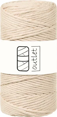 Produktbild von Weizen Baumwoll-Makramee-Kordel 3mm 100m OUTLET