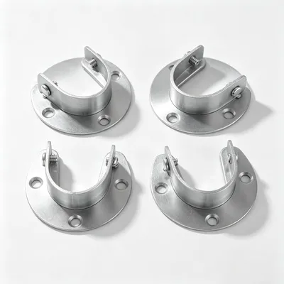 4er-Set U-Halter für Kleiderstange 32 mm, Edelstahl
