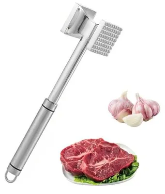 Zdjęcie produktu dla Tłuczek do mięsa dwustronny ze stali nierdzewnej 27 cm kuchnia