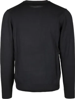 Image de Gant Pull-over col rond bleu foncé uni 100% Coton