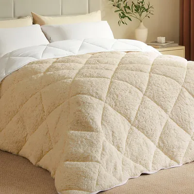 Productafbeelding van CASABEL Winterdekbed Sherpa 600g/m², Extra Warm, 220x240cm, Taupe