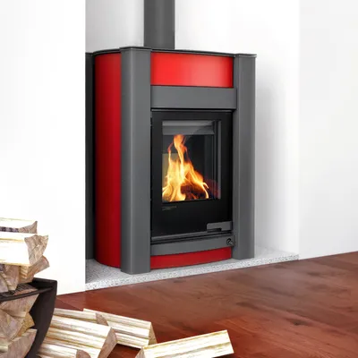 Produktbild von HS FLAMINGO Kaminofen AQUAFLAM VARIO KALMAR 11/7 kW - rot