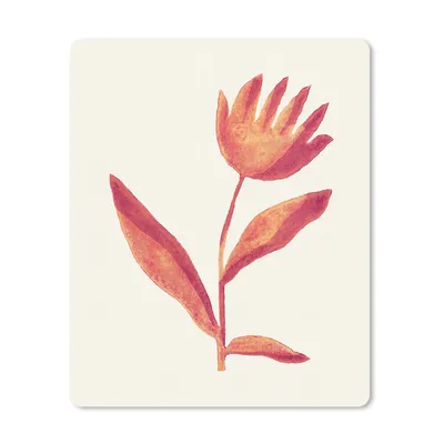 Produktbild von MuchoWow® Mauspad Mousepad Blumen - Pflanze - Rot - Pastell 30x40 cm - Mousepads - Maus Mat - Pad - Mausunterlage - Mausmatten