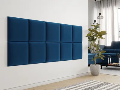 Obrázok produktu pre Čalúnený panel na stenu 42x42xPAG - modrý
