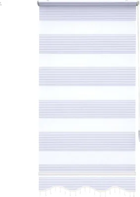 Produktbild von Doppelrollo ohne Bohren Duorollo Fenster Rollo Klemmfix Weiß Sonnenschutz Perlen 50 cm-200 cm